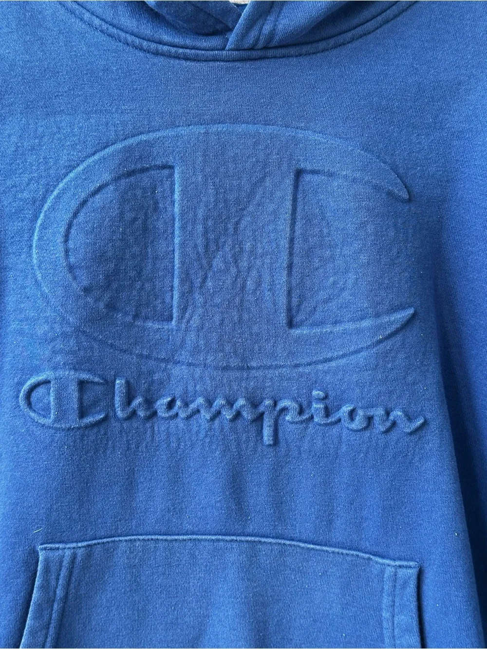 Champion Royal Blue Embossed Logo Hoodie
